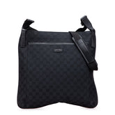 グッチ GGキャンパス ショルダーバッグ 122791 ブラック キャンバス レザー レディース GUCCI 【中古】